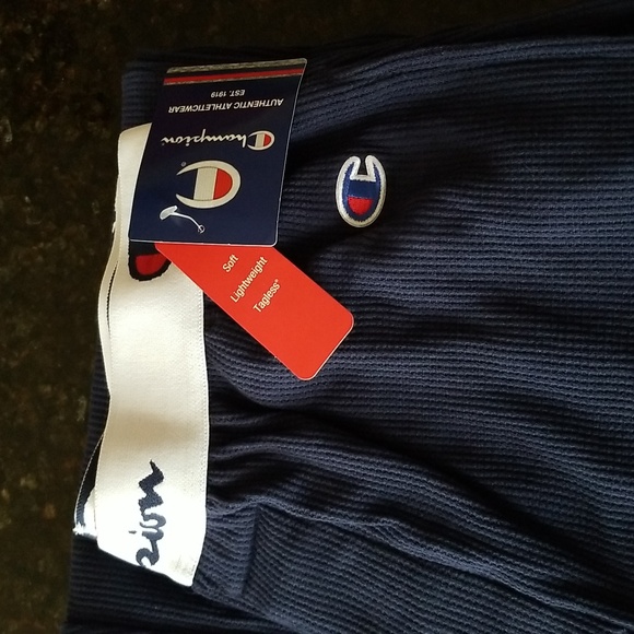 Set of 2 NWT!Champion Mens Waffle Rib Cuff Sleep Pant CLWPZ0-NAVY & CLWPLV-TEAL - Picture 5 of 10